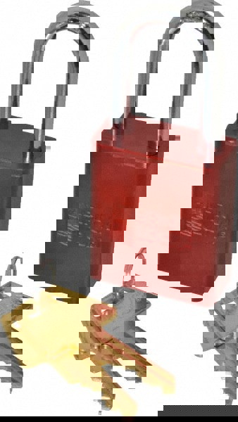 Lockout Padlock: Keyed Alike, Aluminum,